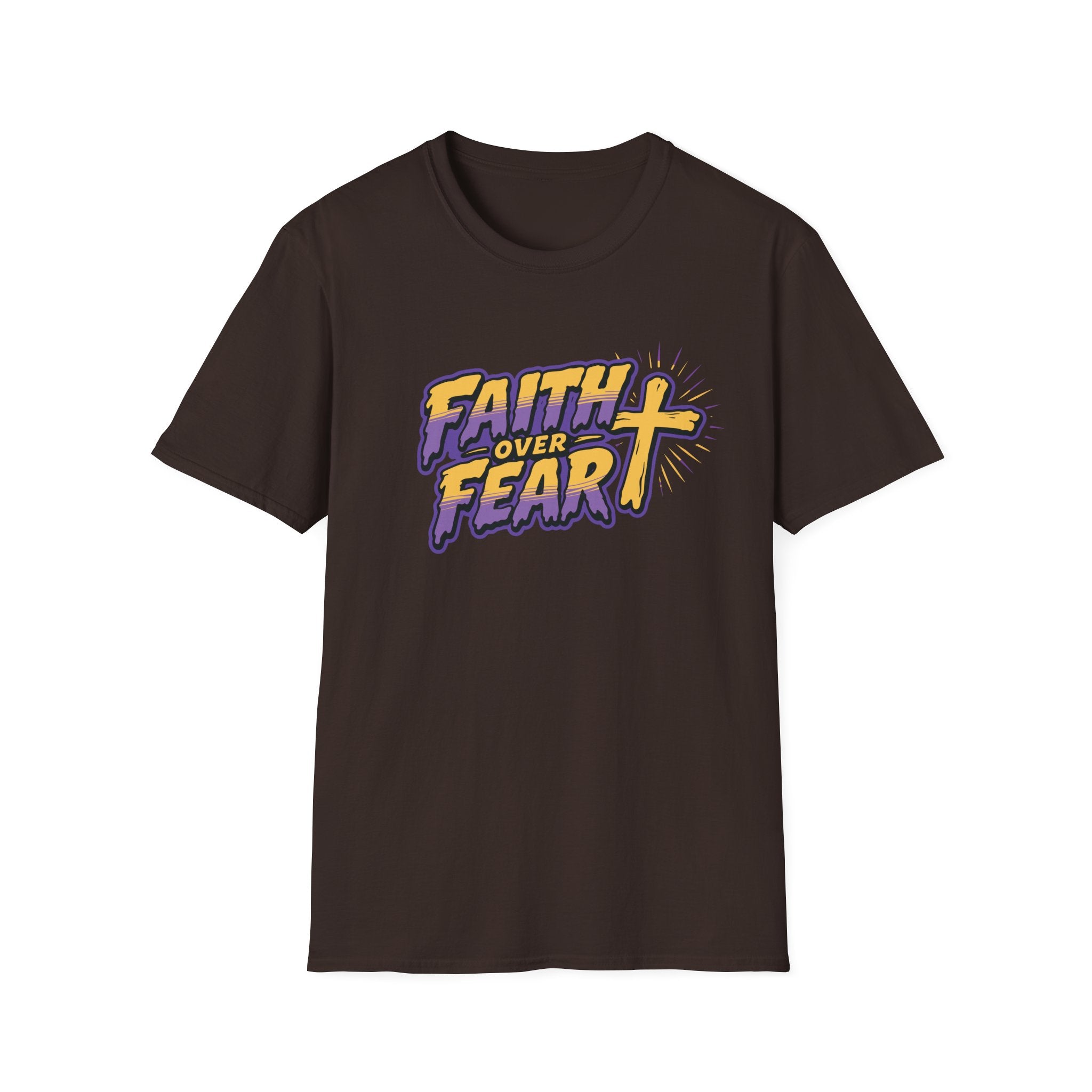 FAITH OVER FEAR YELLOW PURPLE 2 T-Shirt