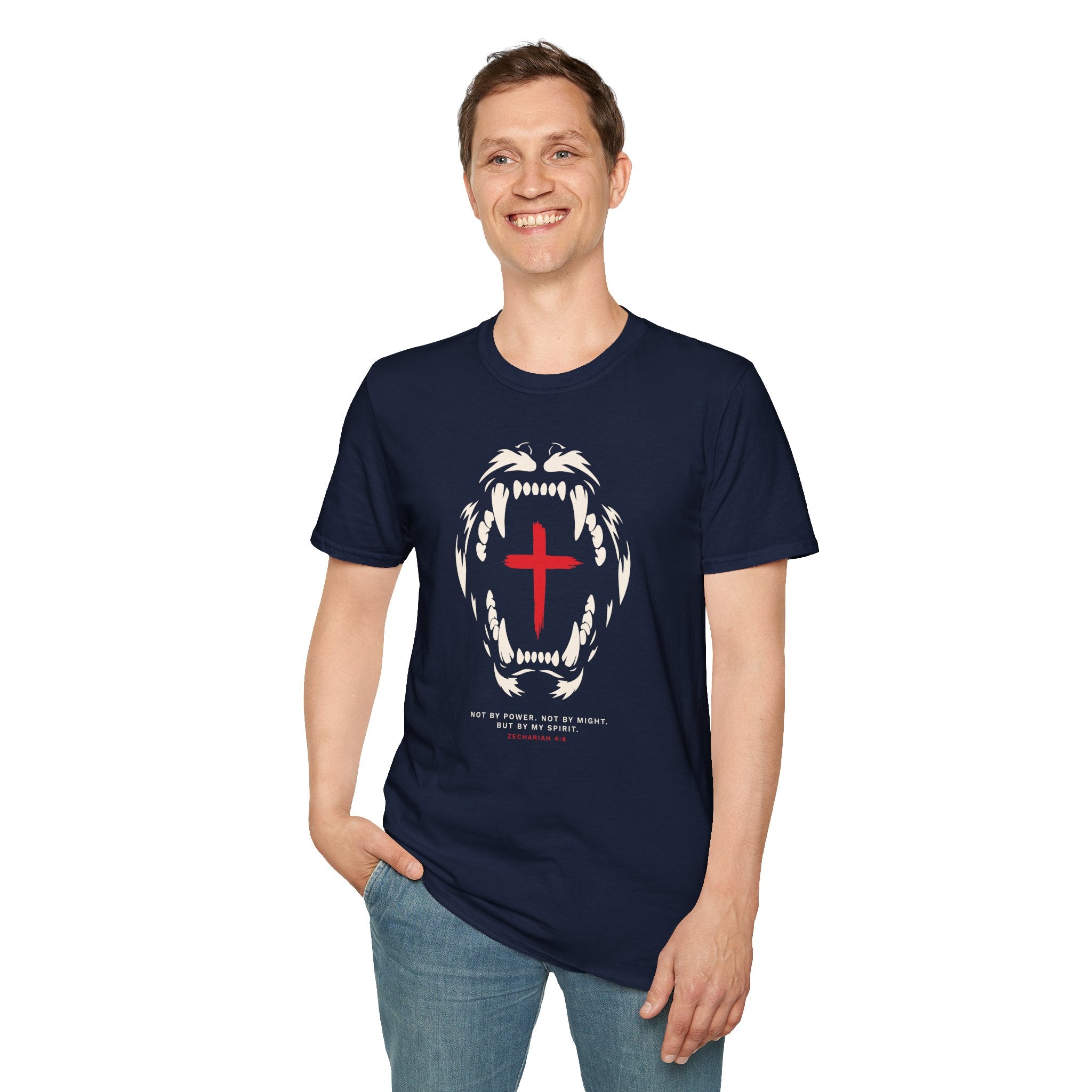 NOT BY POWER LION CROSS T-Shirt