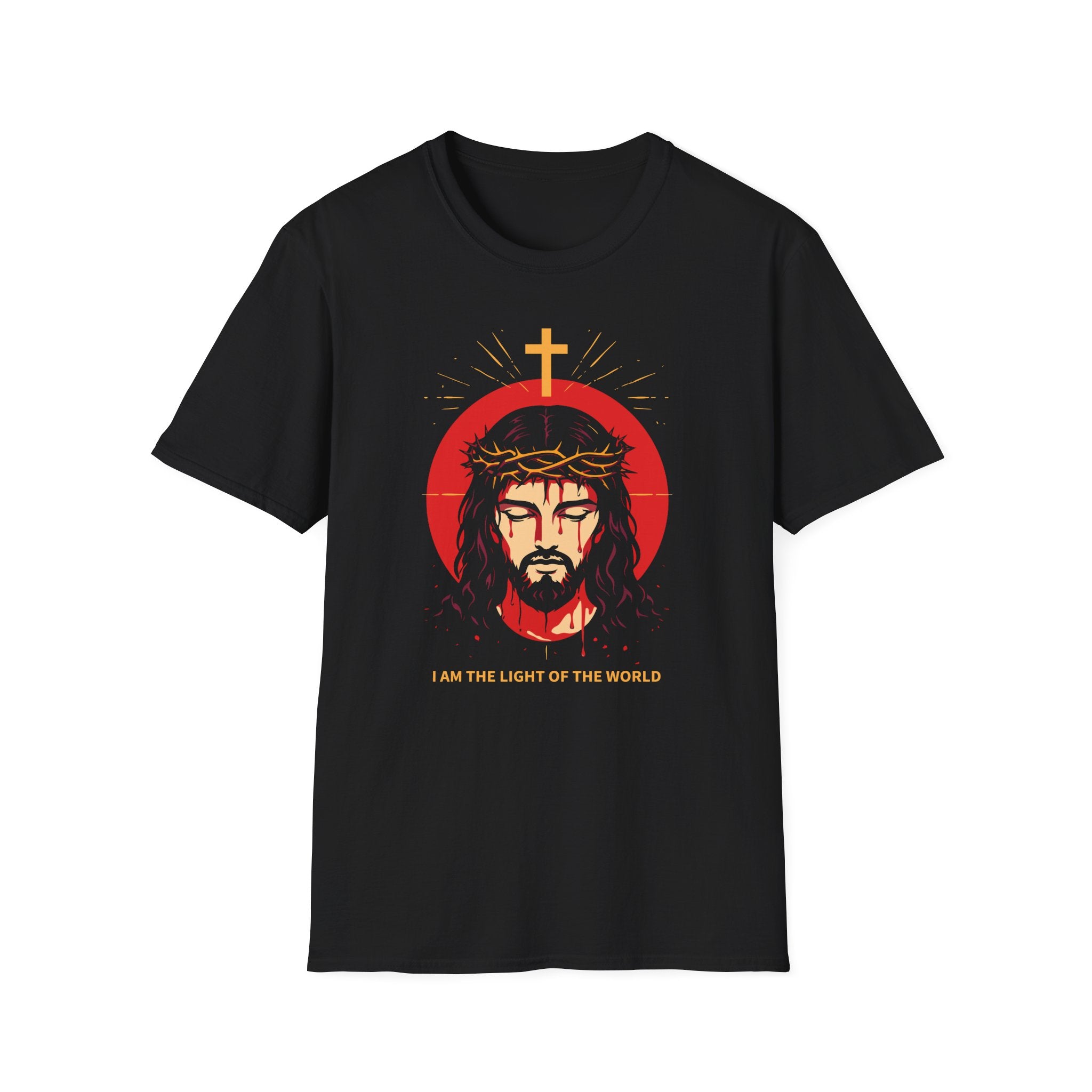 I AM THE LIGHT OF THE WORLD 2 less text T-Shirt