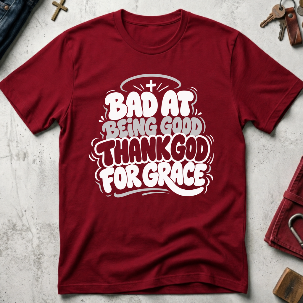 Bad at Being Good, Thank God for Grace - Cardinal Red