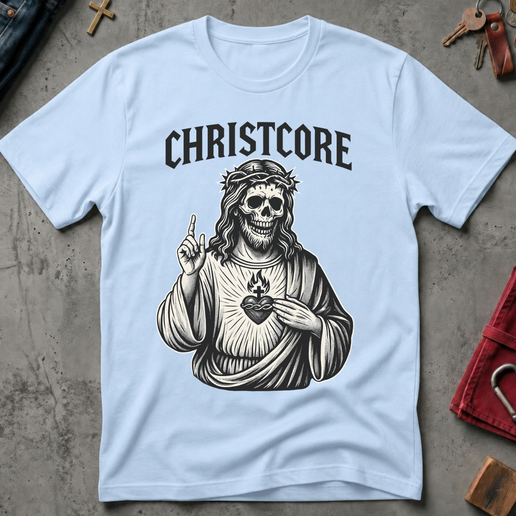 CHRISTIAN CHRISTCORE TOUCHING HEART 2 black - Mockup - Light Blue