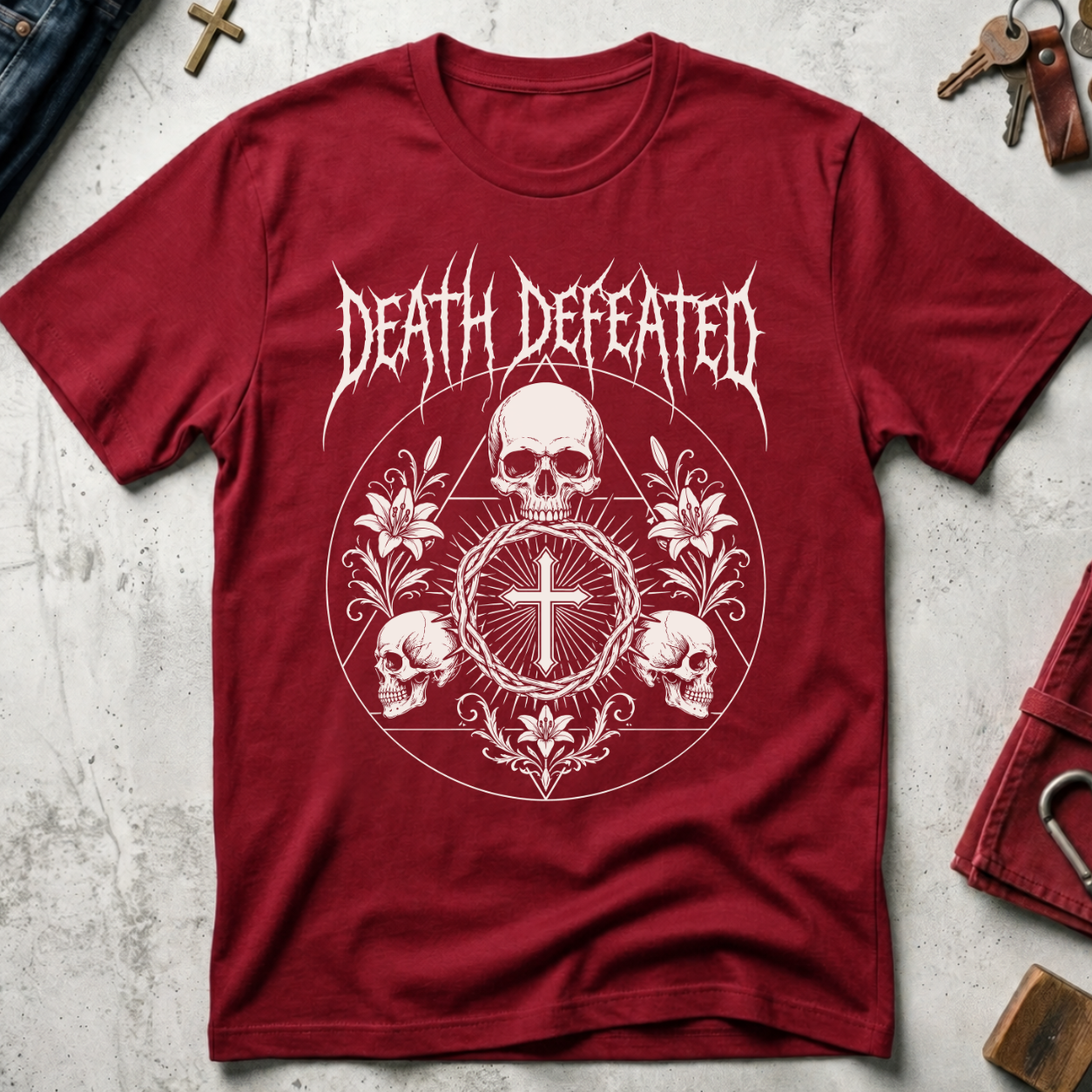Death Defeated - Cardinal Red