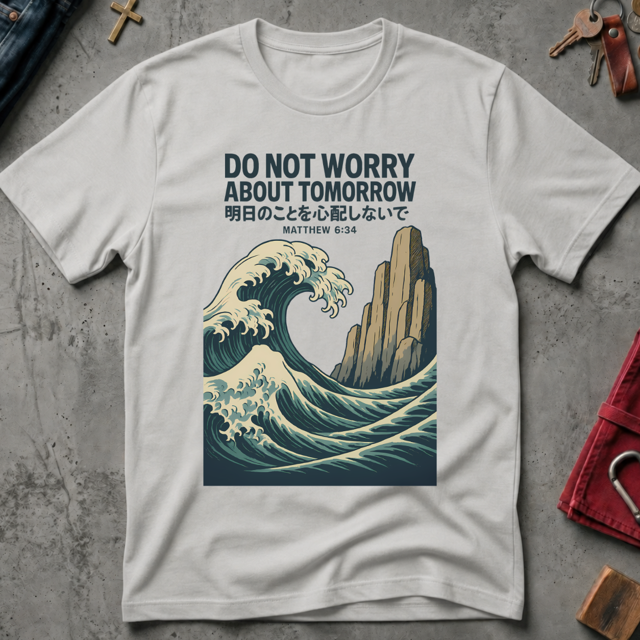 CHRISTIAN DONT WORRY ABOUT TOMORROW 1 - Mockup - Ice Grey