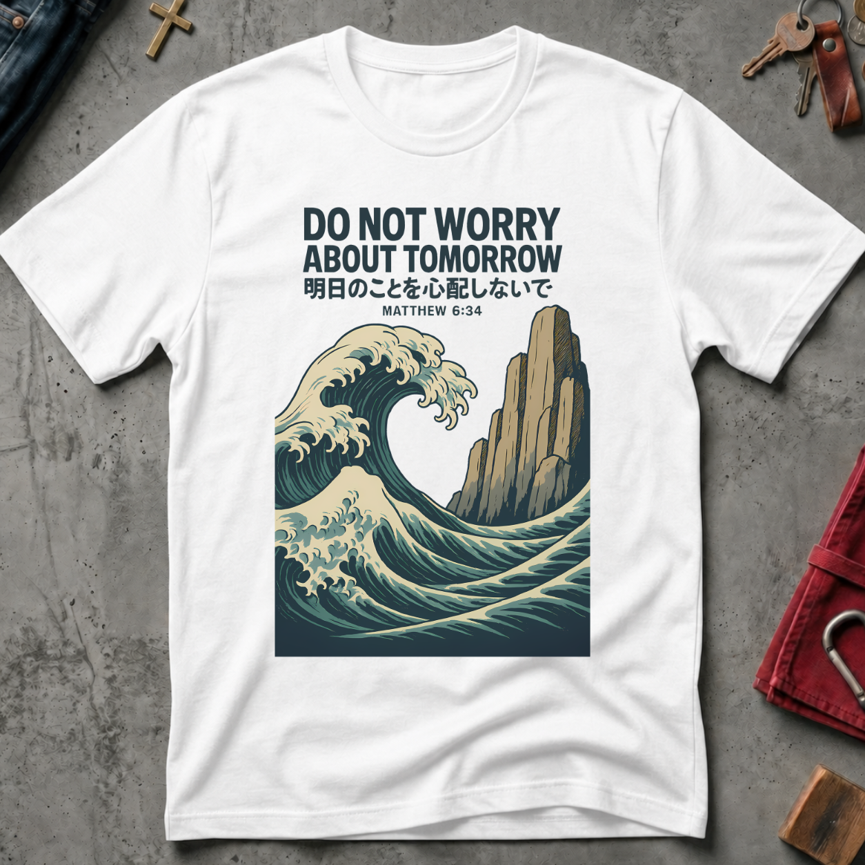 CHRISTIAN DONT WORRY ABOUT TOMORROW 1 - Mockup - White