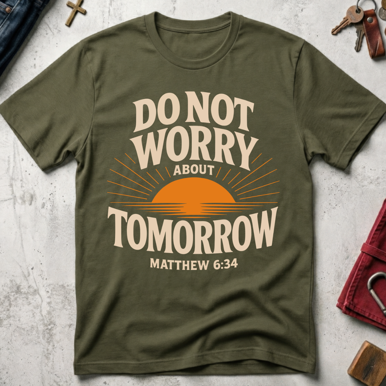 Do Not Worry About Tomorrow - Military Green