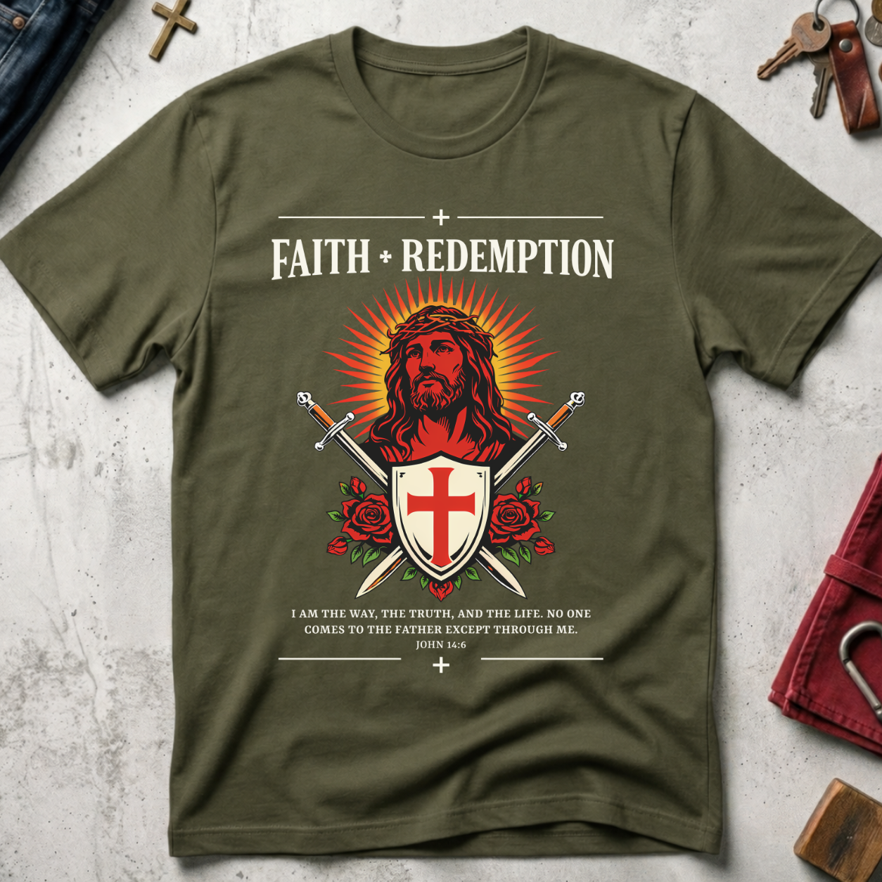 Faith + Redemption - Military Green