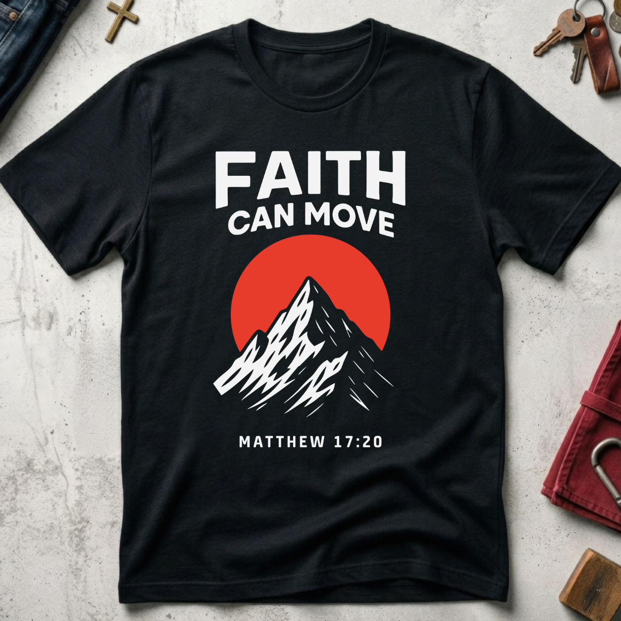 Faith Can Move Mountains - Black