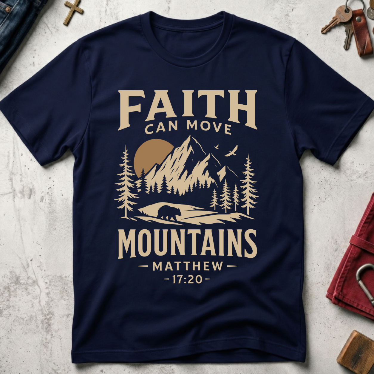 Faith Can Move Mountains - Navy