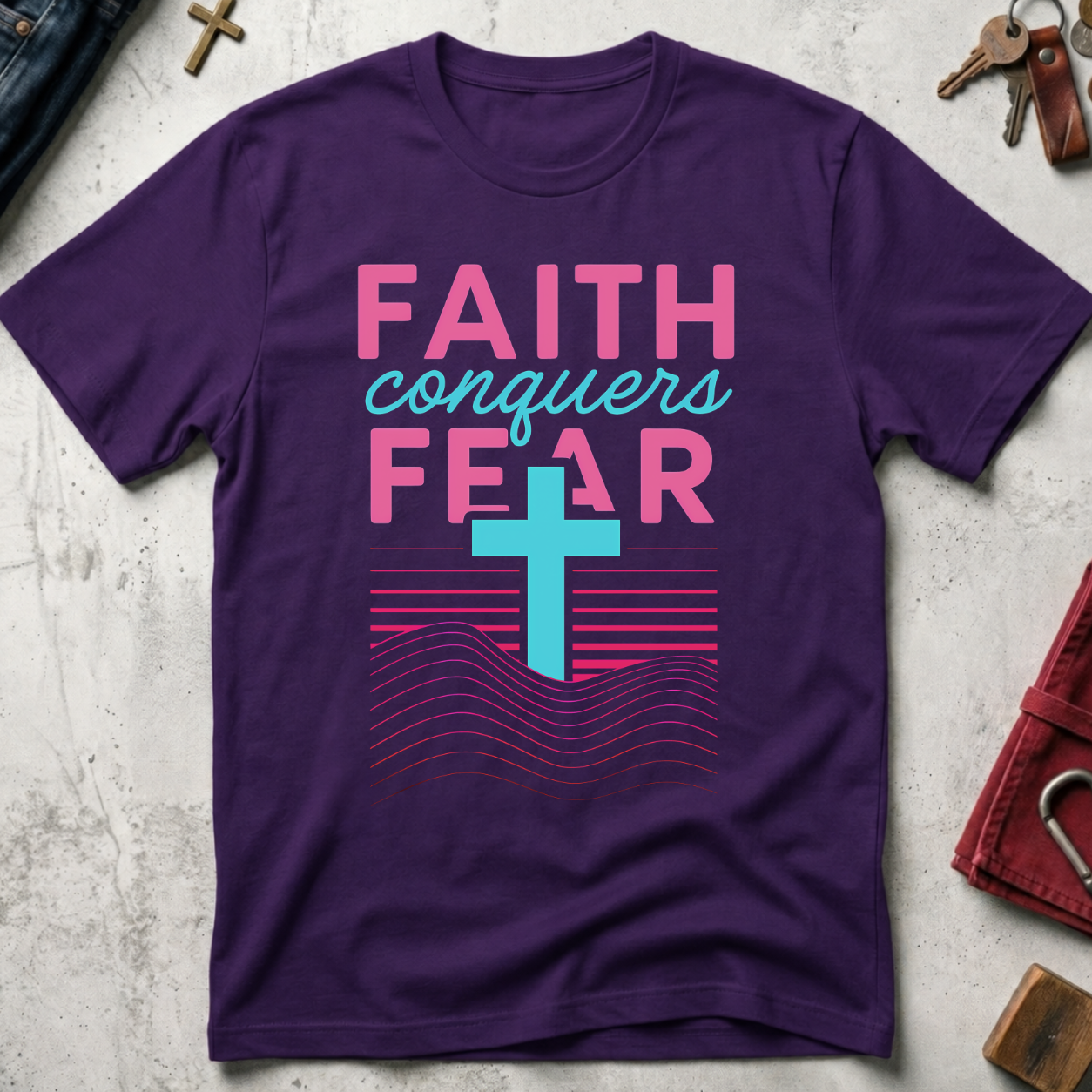 Faith Conquers Fear - Purple