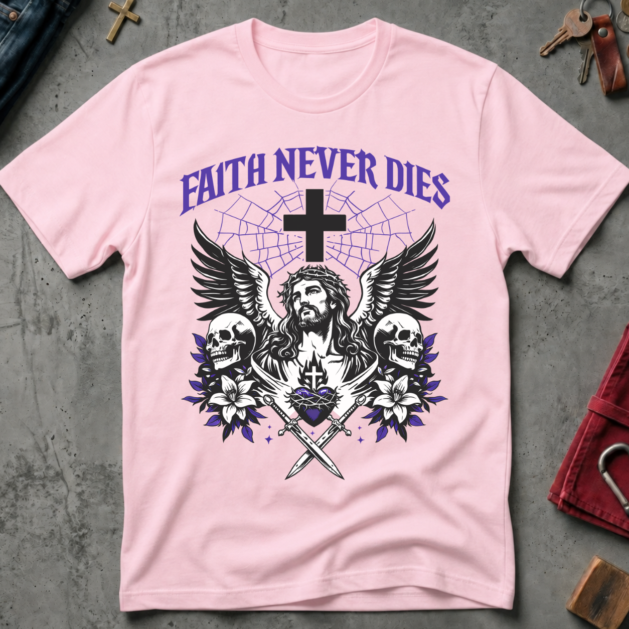 Faith Never Dies - Light Pink