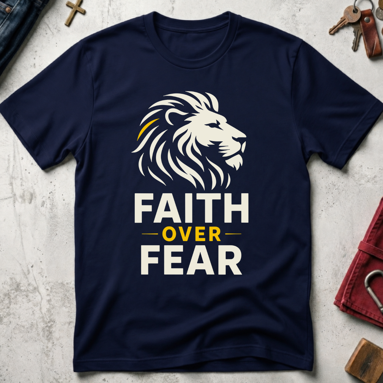 Faith Over Fear - Navy