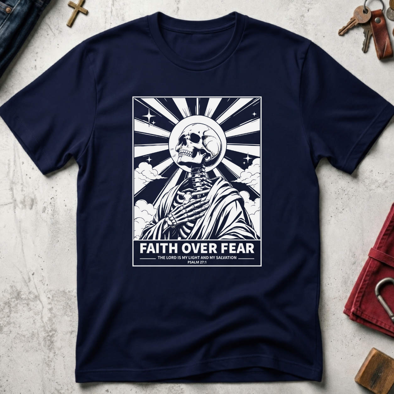 Faith Over Fear - Navy