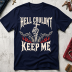 Hell Couldn't Keep Me Down Christian T-shirt in Navy