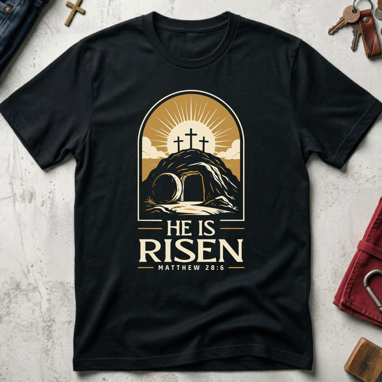 He Is Risen - Black