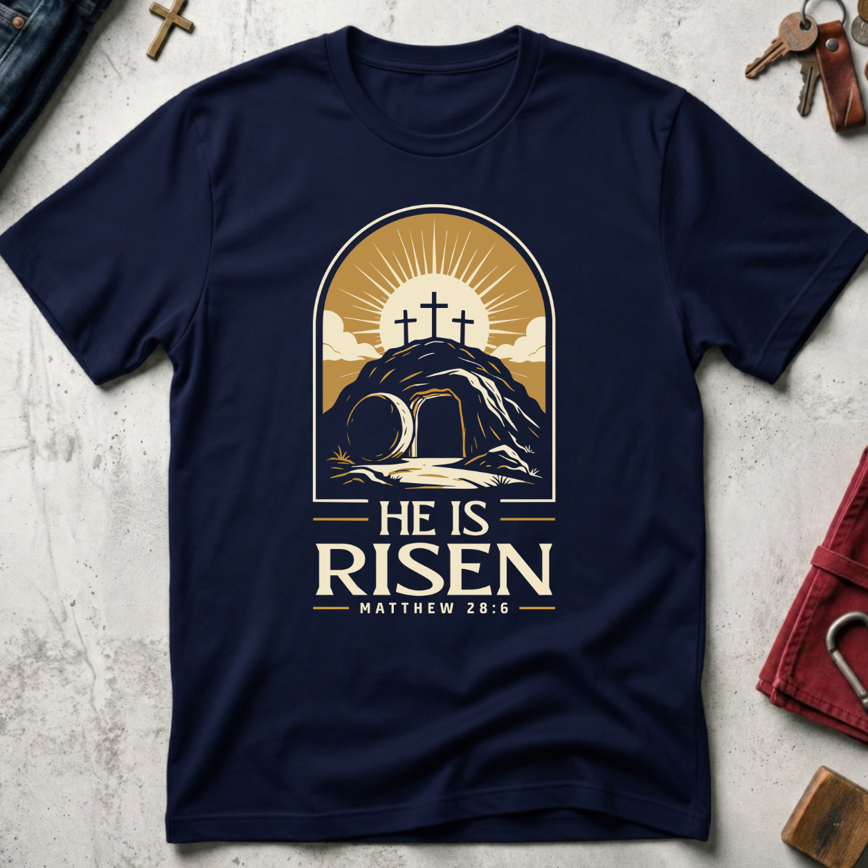 He Is Risen - Navy