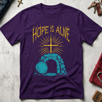 Hope Is Alive | Metal Style Empty Tomb Christian T-Shirt
