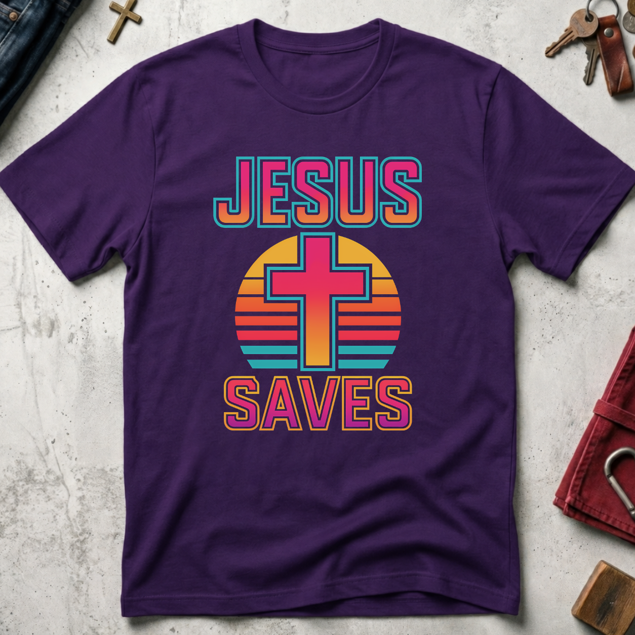 Jesus Saves - Purple