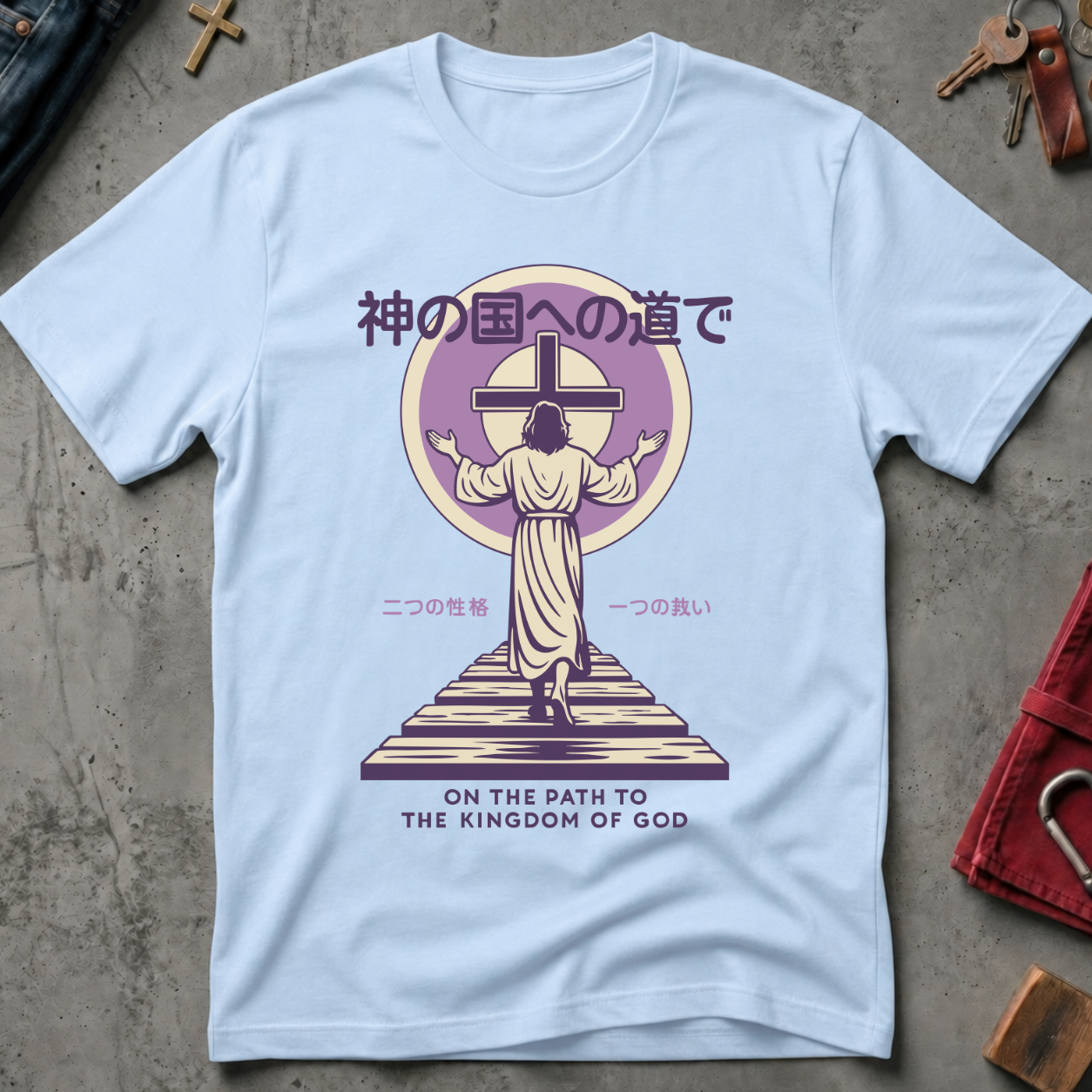 CHRISTIAN MANGA ON THE PATH KINGDOM 1 - Mockup - Light Blue