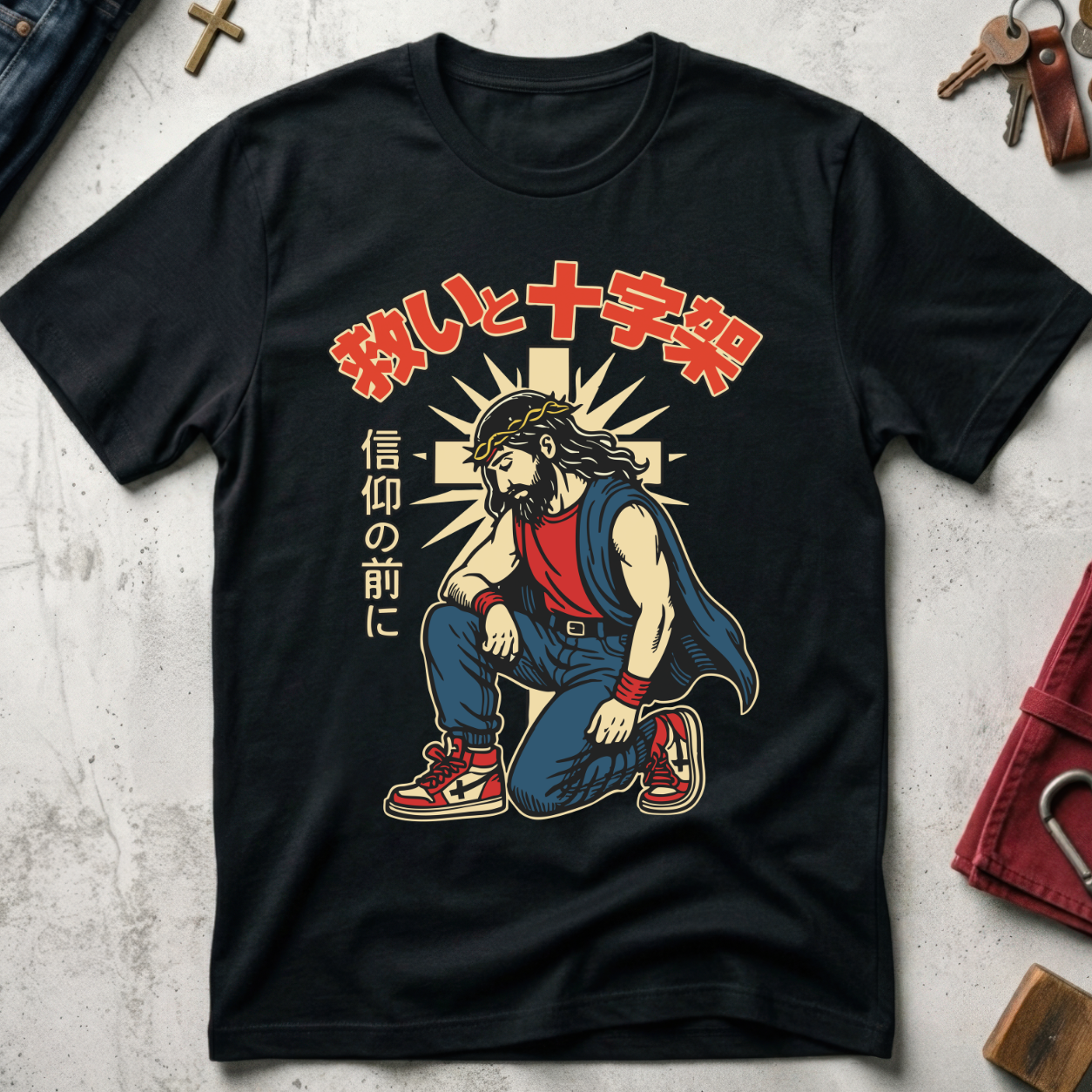 Kneeling Jesus - Black