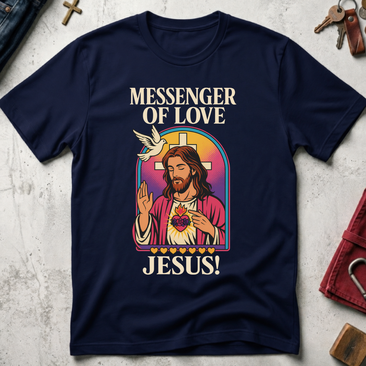 Messenger of Love, Jesus - Navy
