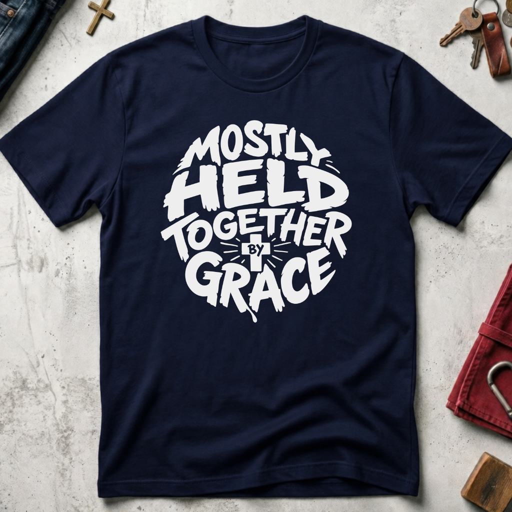 Mostly Held Together by Grace - Navy