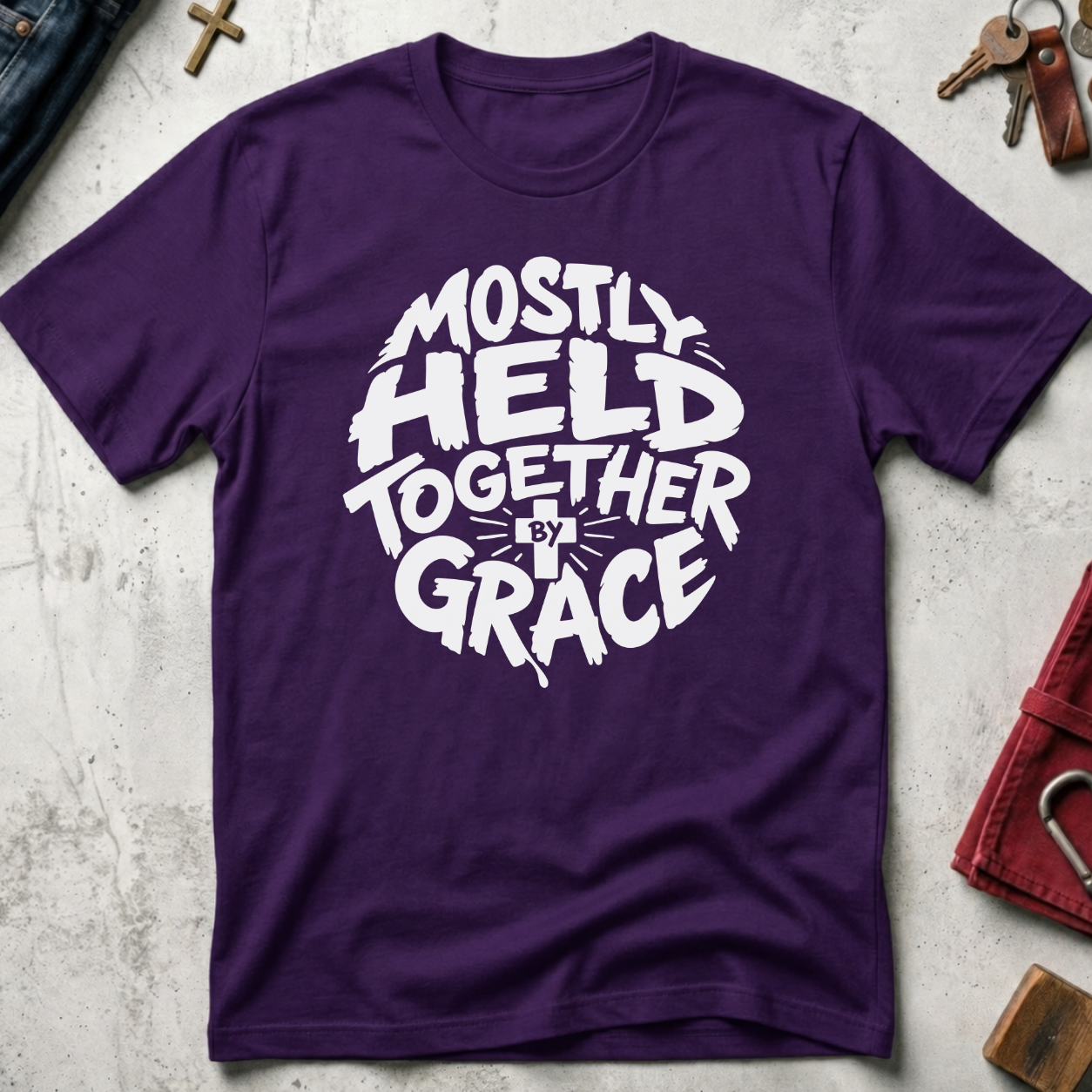 Mostly Held Together by Grace - Purple