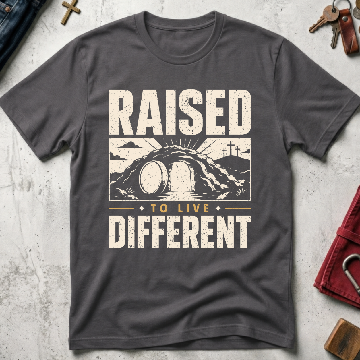 Raised to Live Different - Charcoal