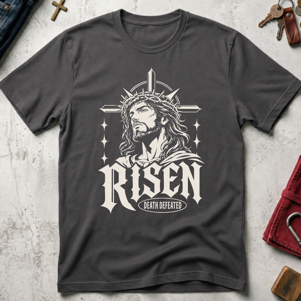 Risen, Death Defeated - Charcoal