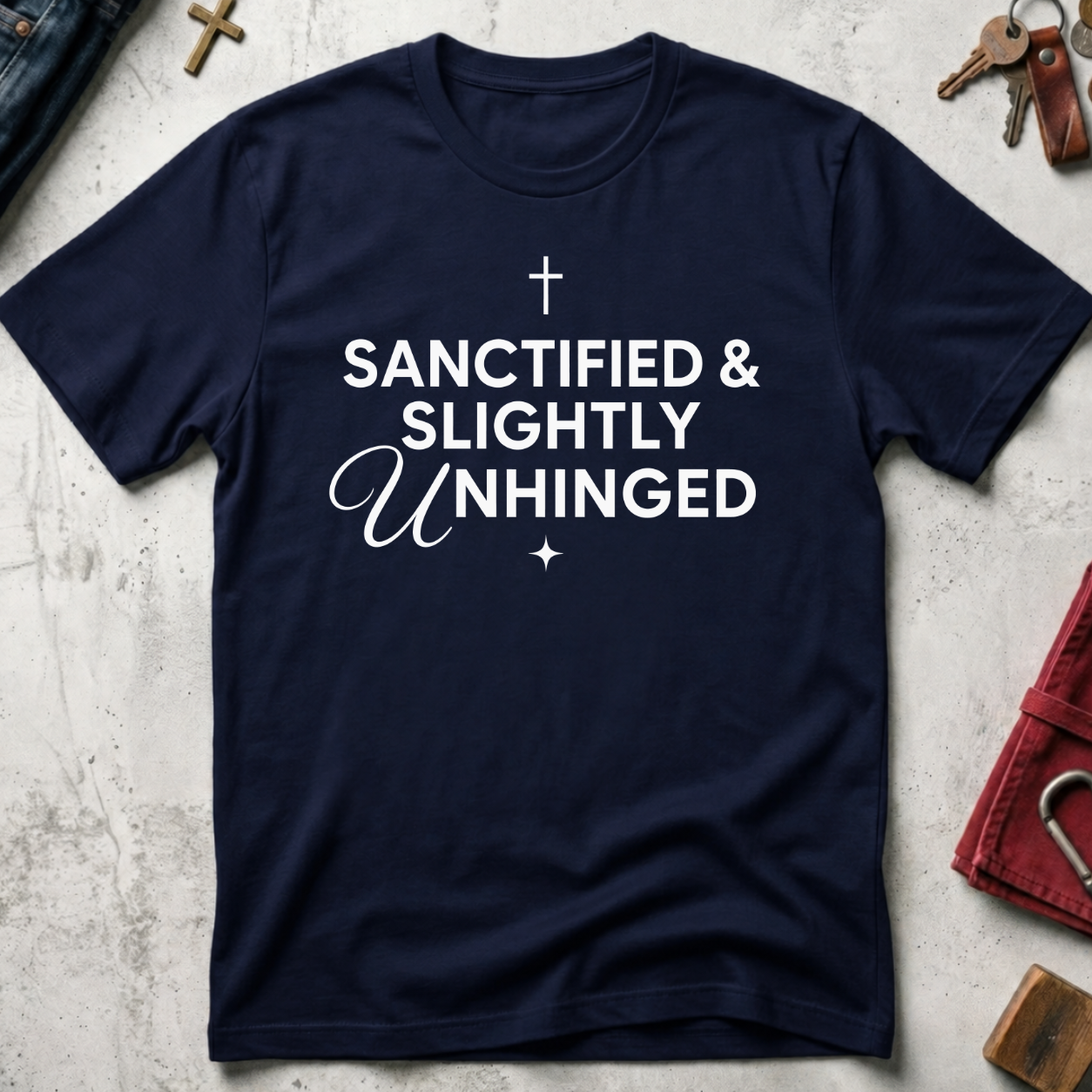 Sanctified and Slightly Unhinged - Navy