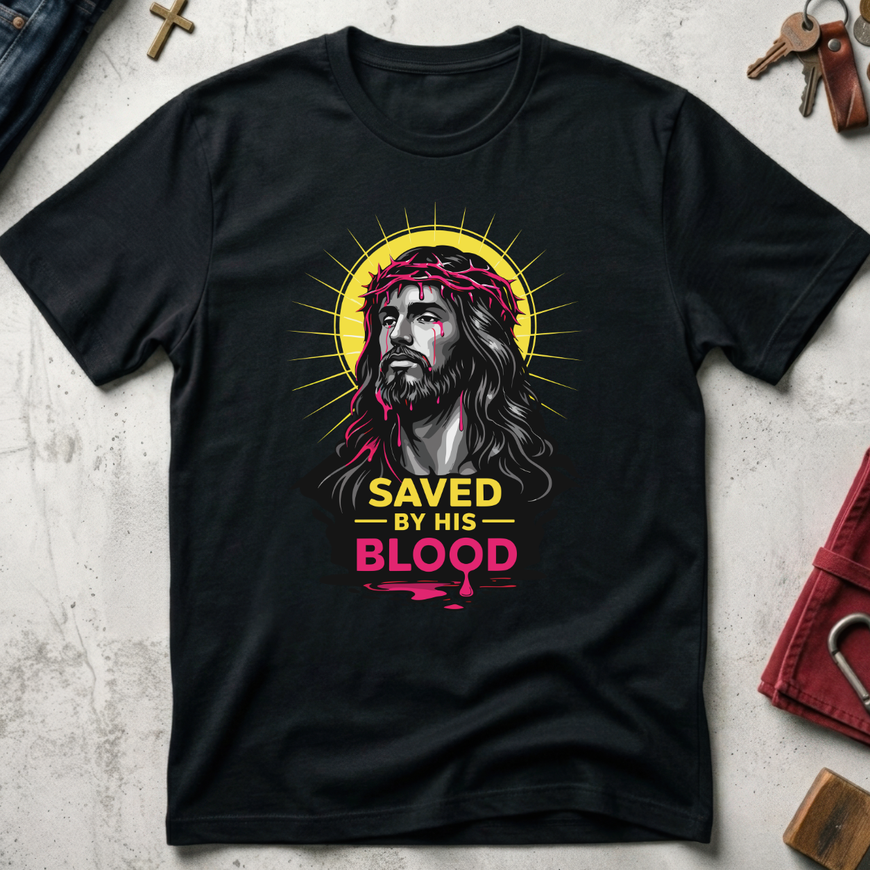 Saved by His Blood - Black