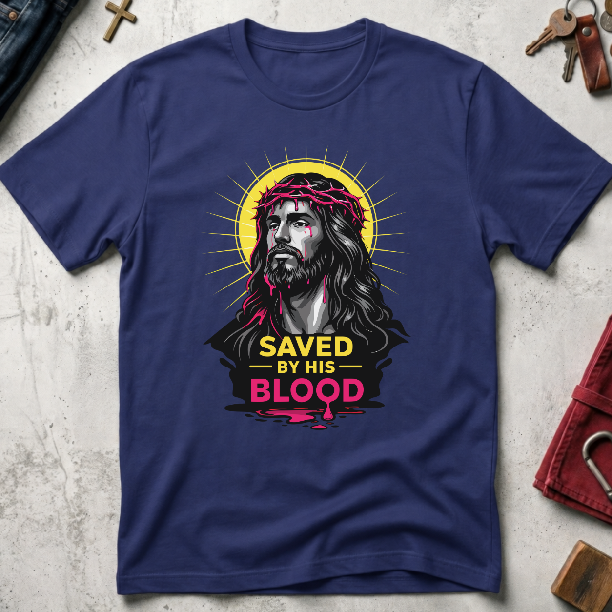 Saved by His Blood - Metro Blue
