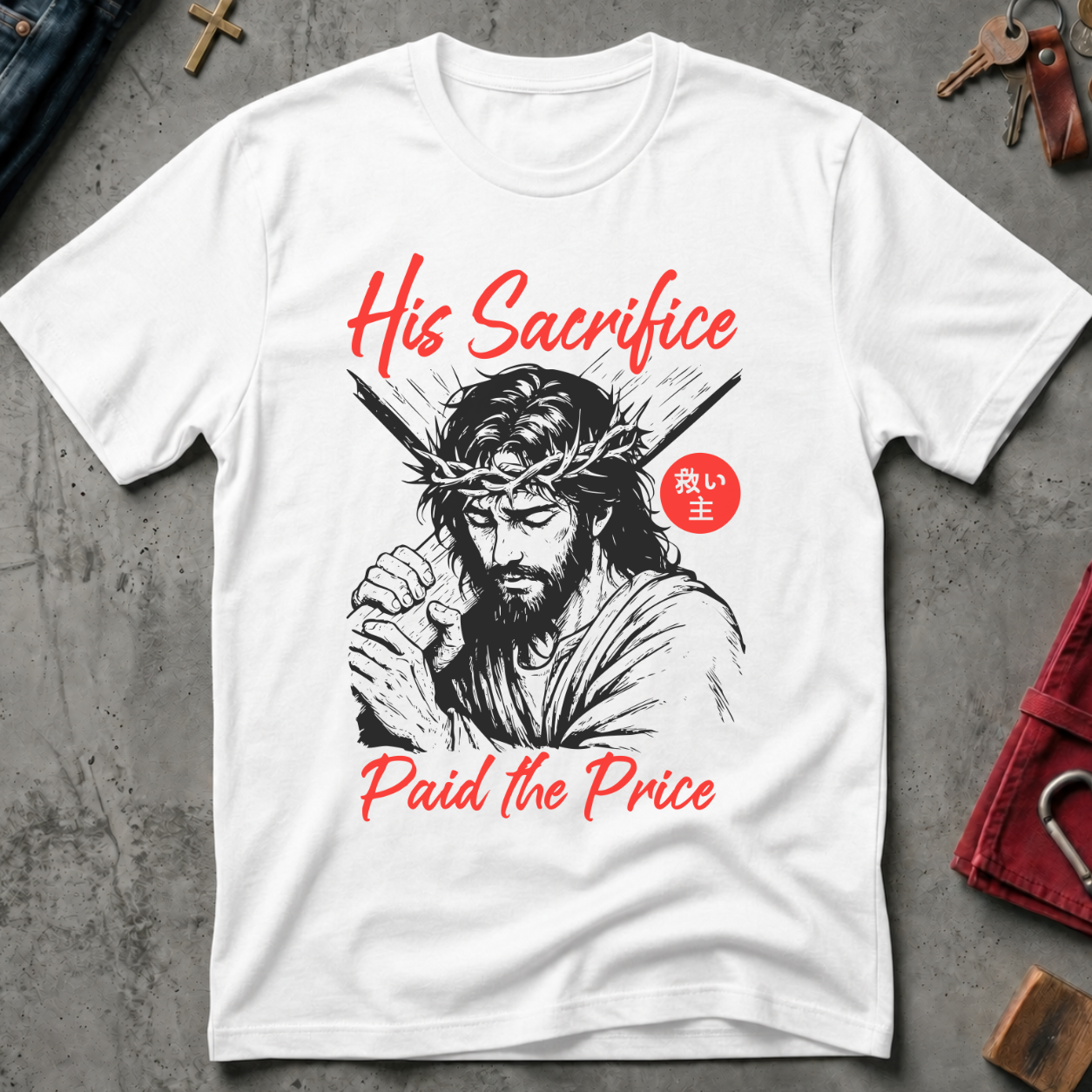 His Sacrifice Paid the Price - White