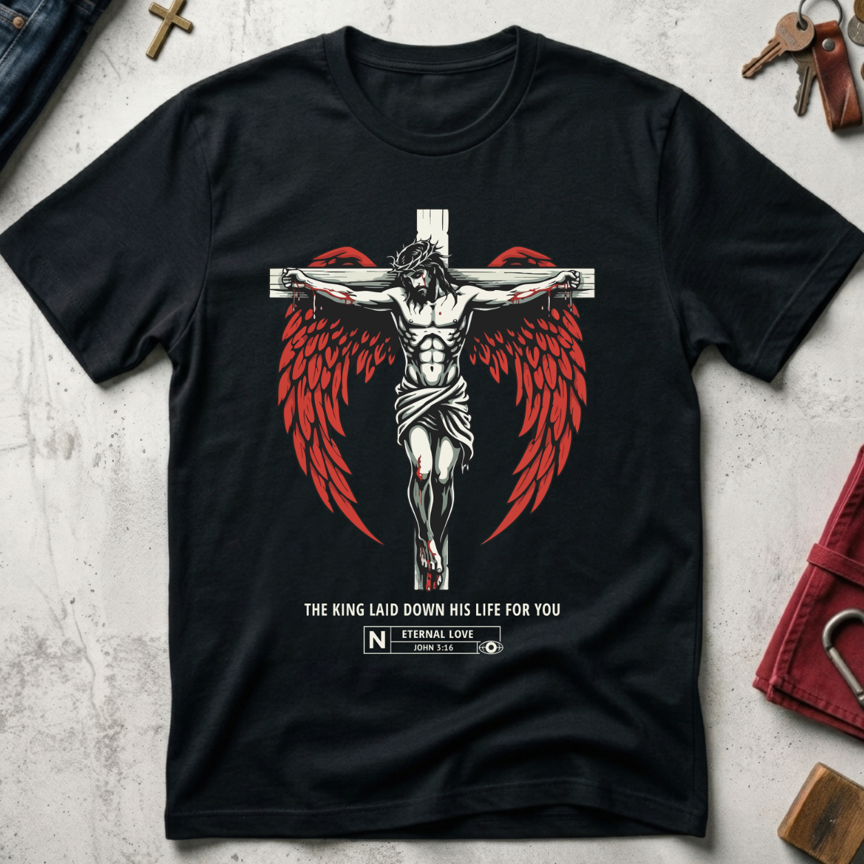 The King Laid Down His Life for You - Black