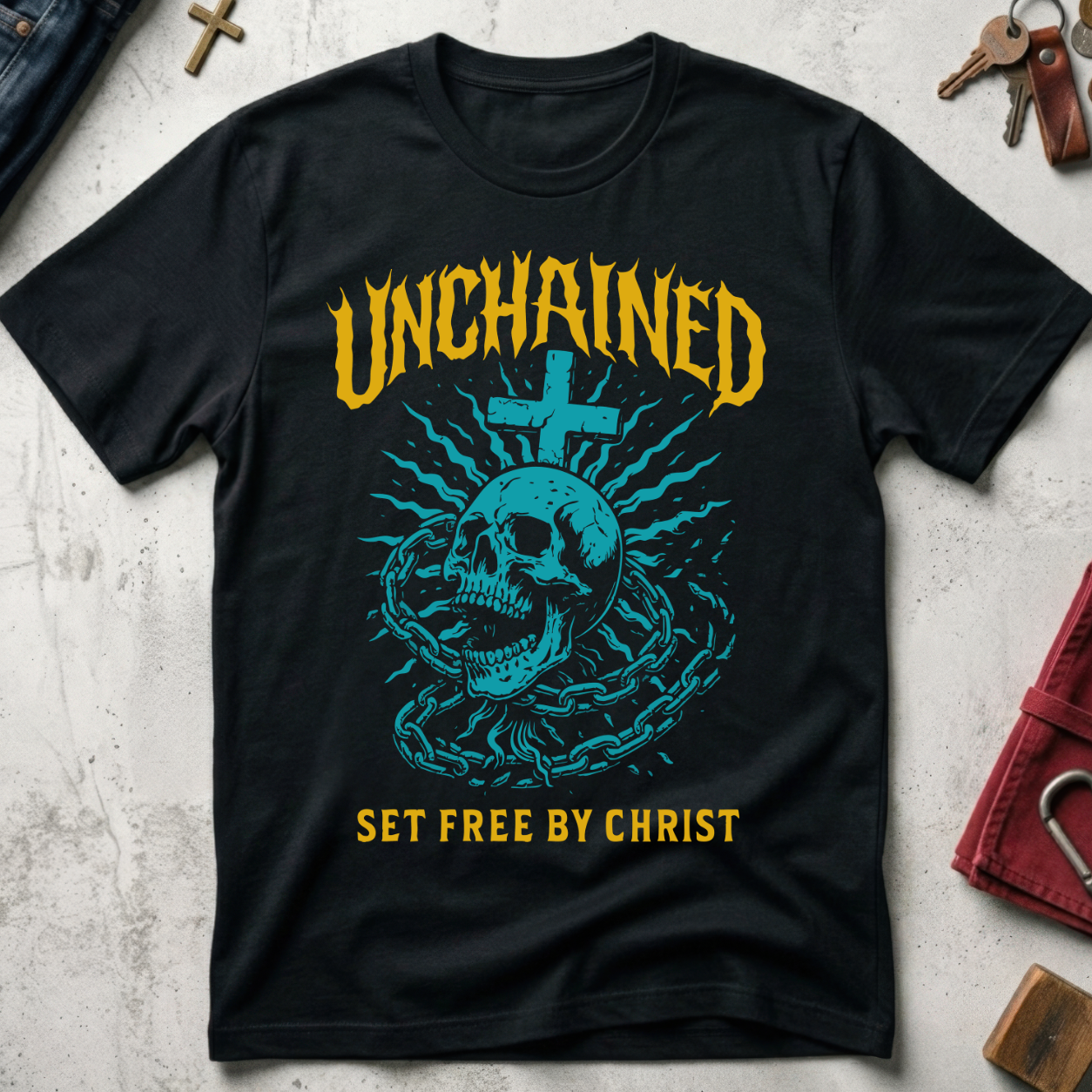 Unchained, Set Free by Christ - Black