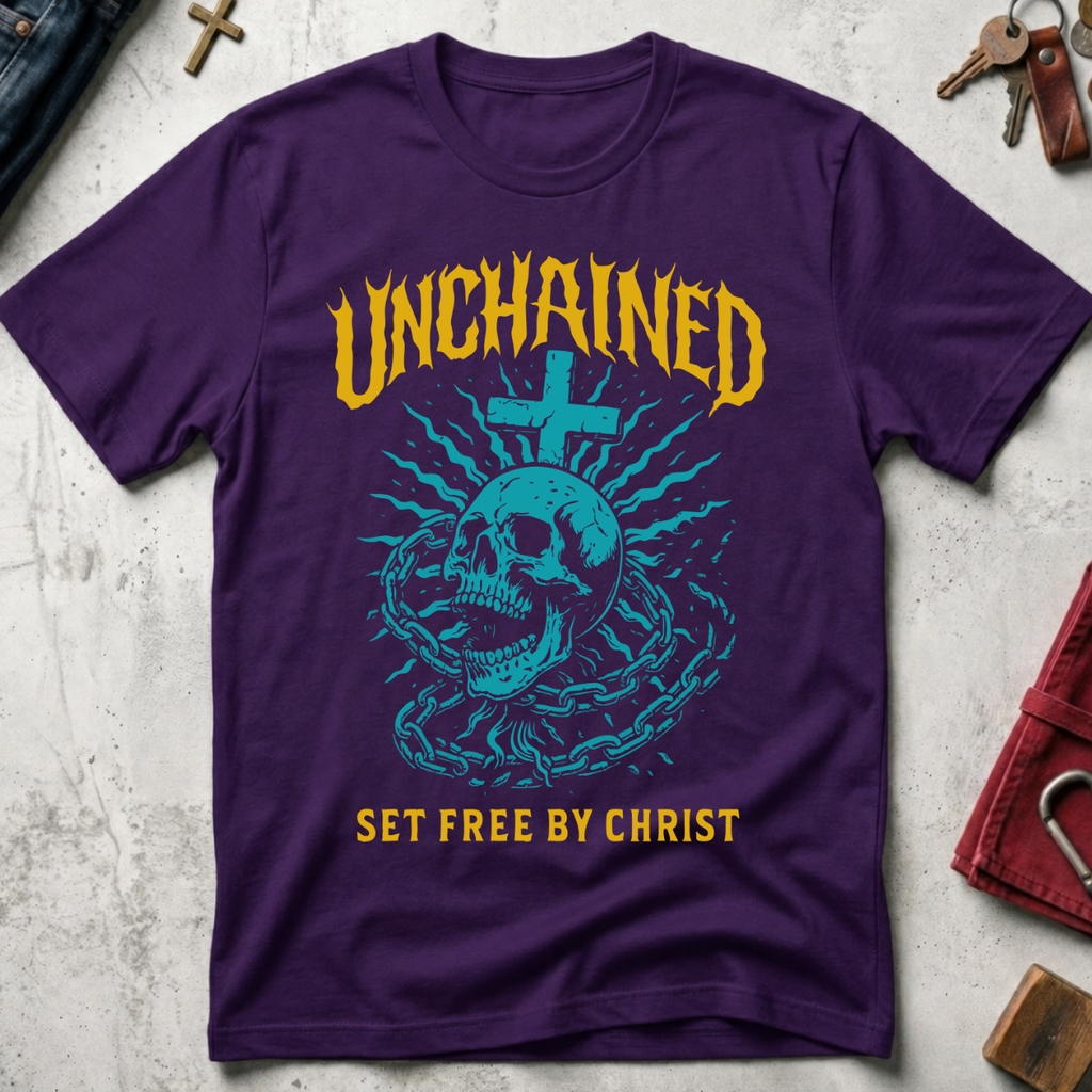 Unchained, Set Free by Christ - Purple