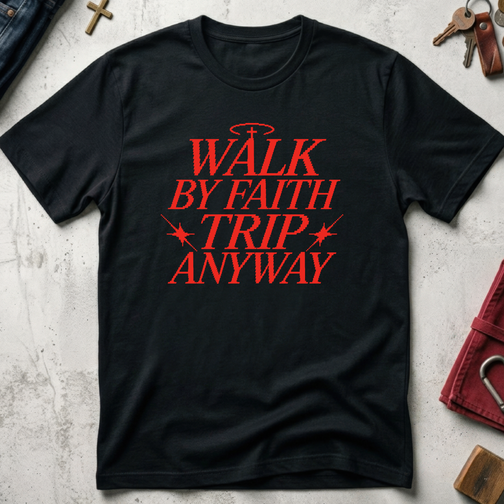 Walk by Faith, Trip Anyway - Black