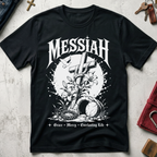Messiah Grace Mercy Everlasting Life Christian T-shirt in Black