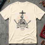 Death Couldn't Hold Him gothic skeleton Christian T-shirt in Natural