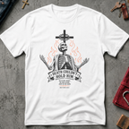 Death Couldn't Hold Him gothic skeleton Christian T-shirt in White